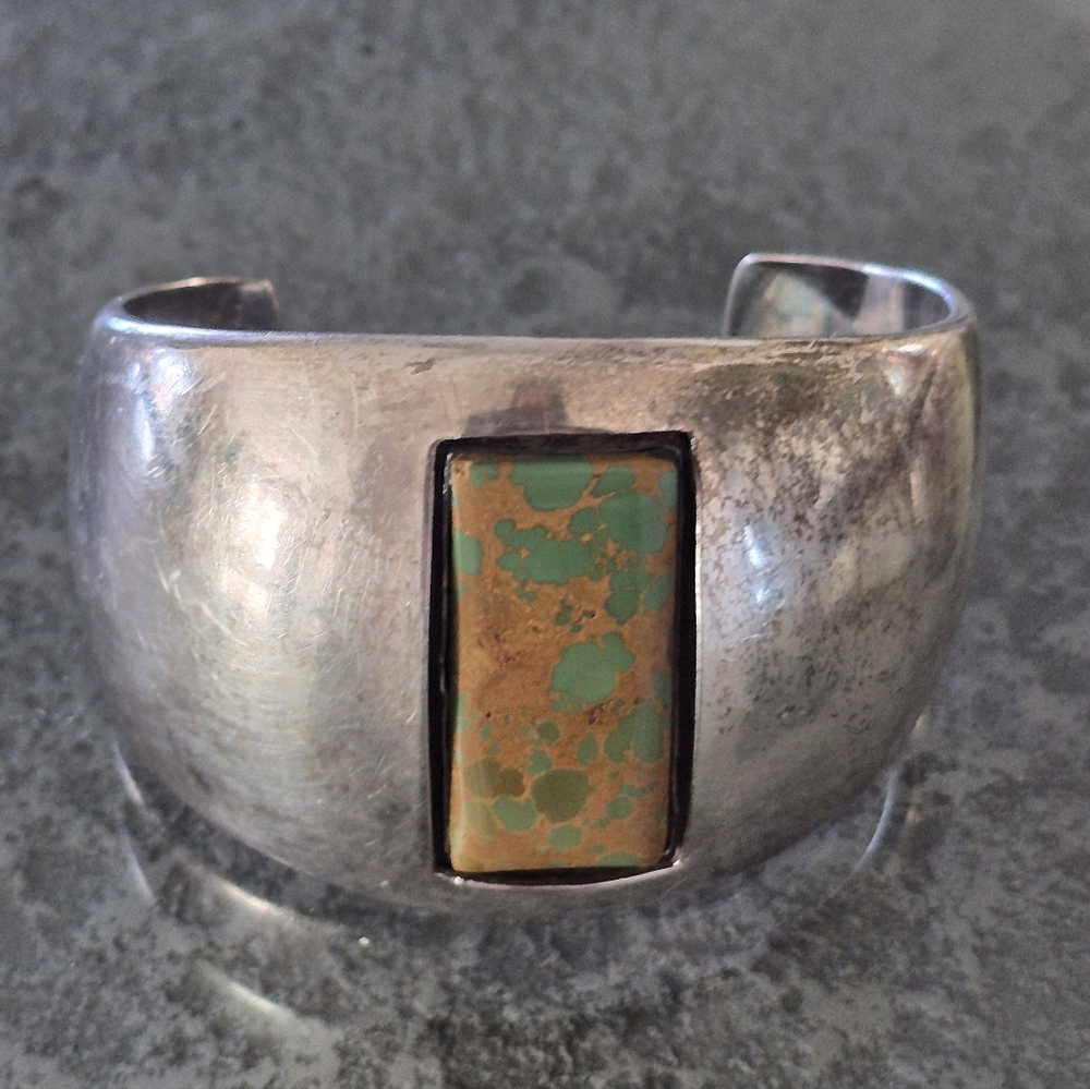 Vintage Sterling Silver Turquoise Cuff Bracelet